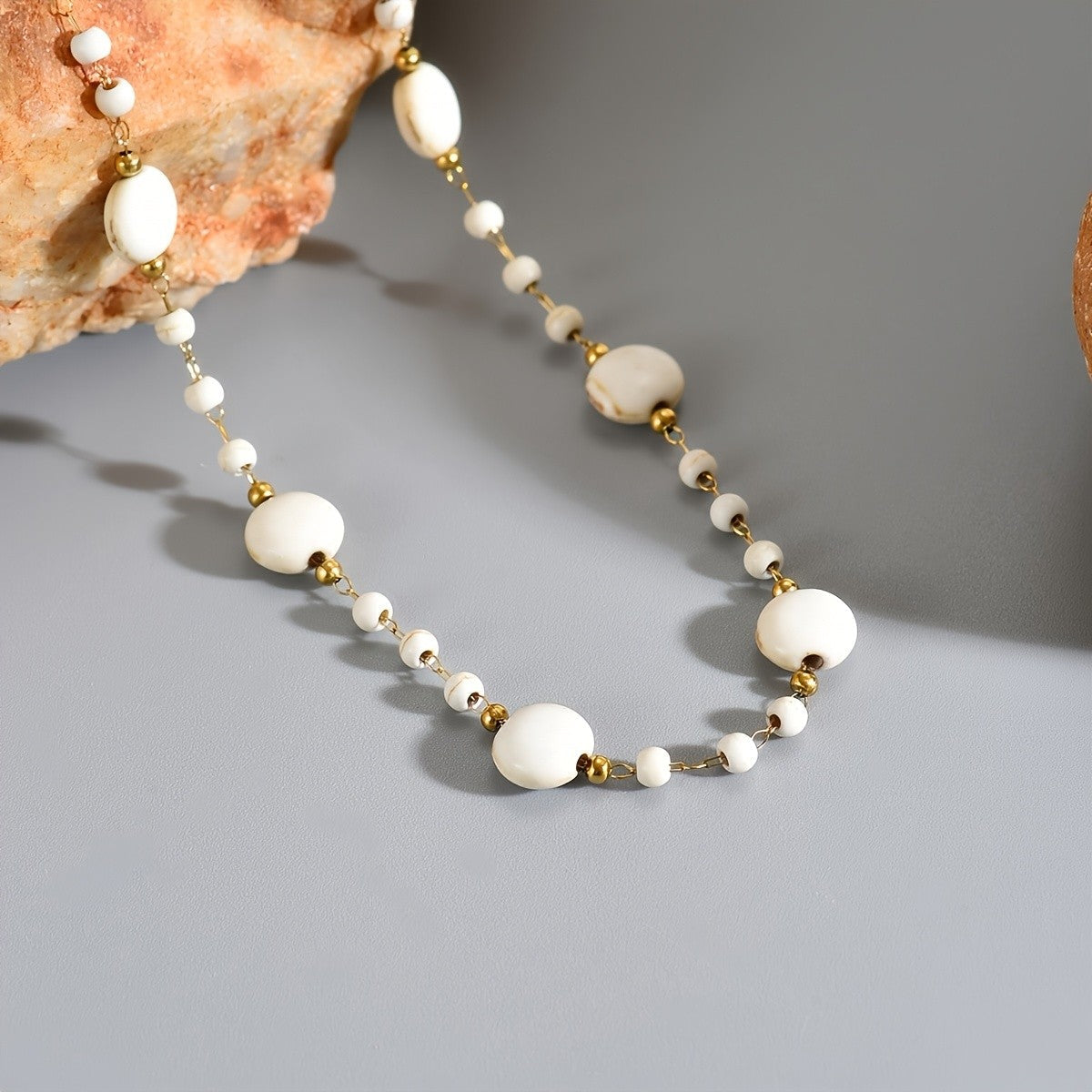 Cream Bead Necklace