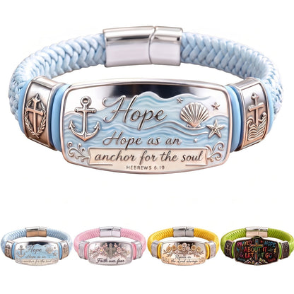 Hope Anchor Braided Bracelet