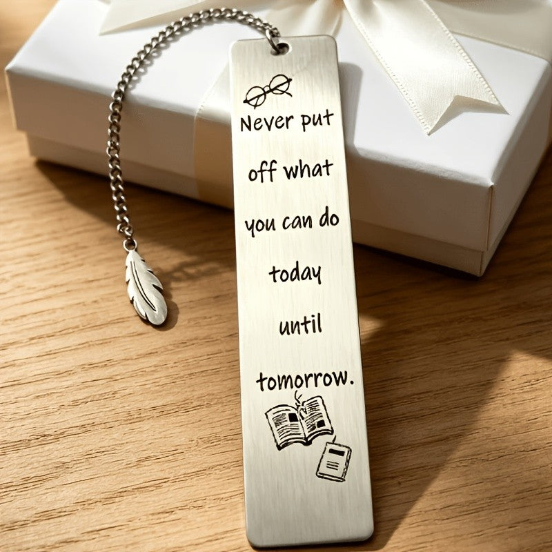 Glasses & Book Quote Bookmark