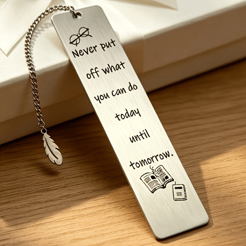 Glasses & Book Quote Bookmark