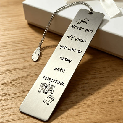 Glasses & Book Quote Bookmark