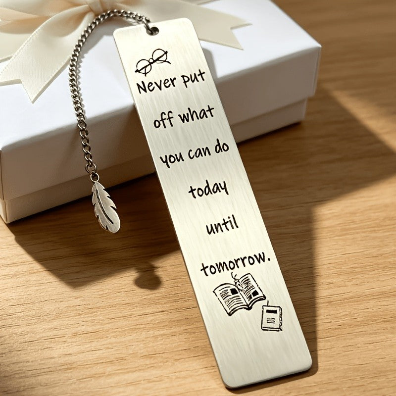 Glasses & Book Quote Bookmark