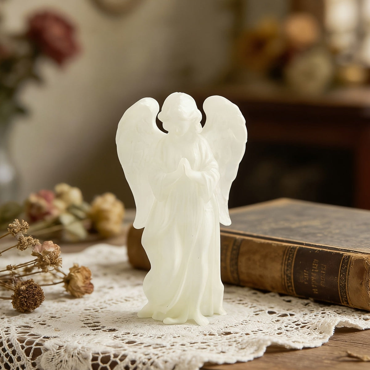 Glowing Angel Statue