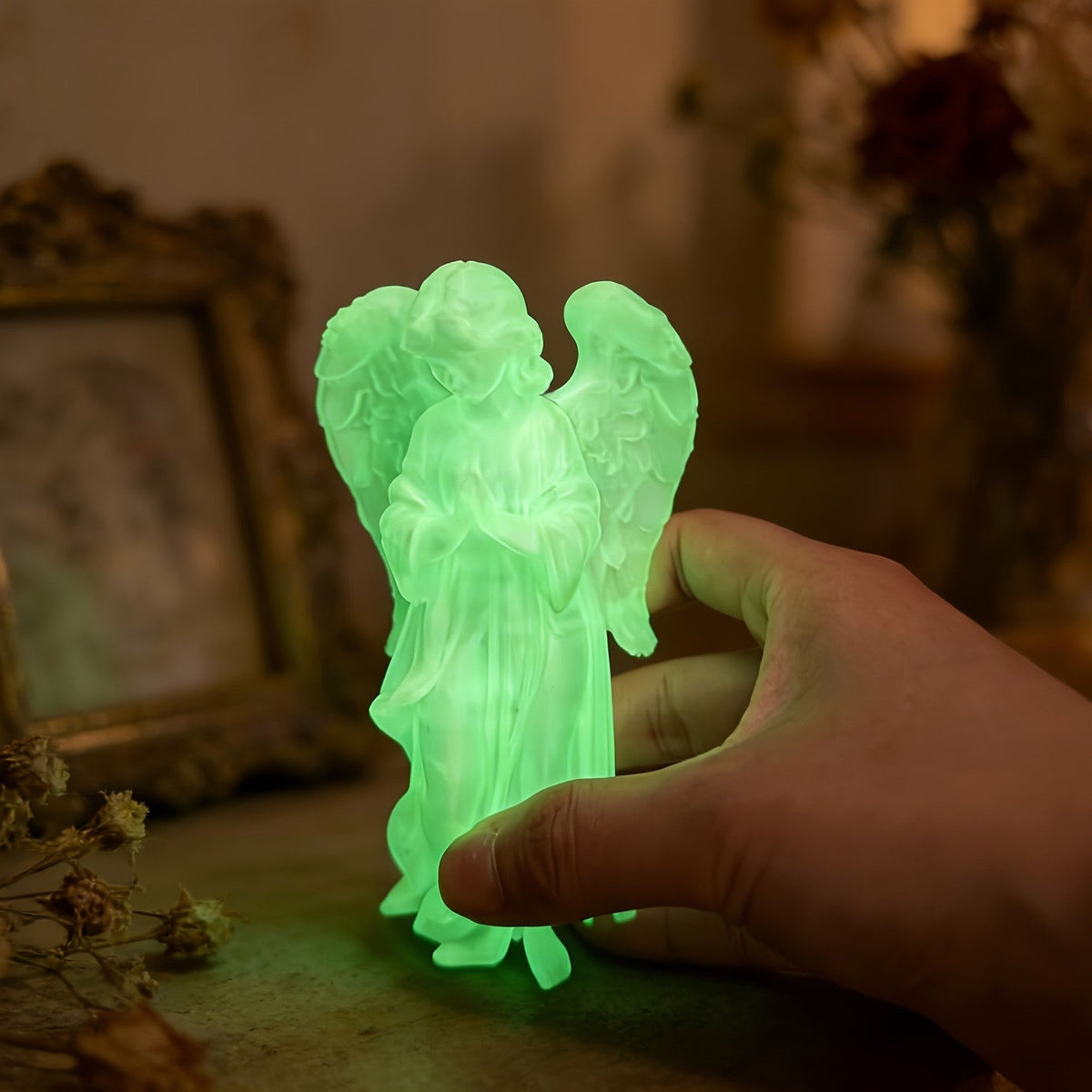 Glowing Angel Statue