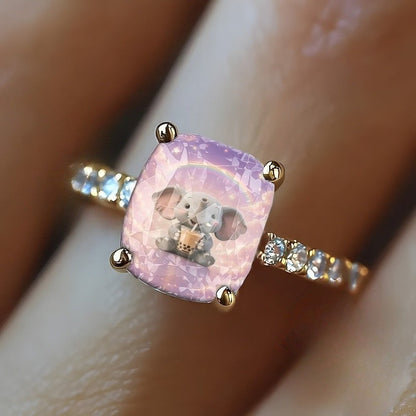 Purple Elephant Square Ring