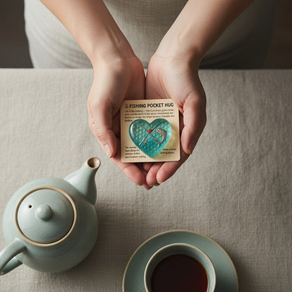 Fishing Heart Pocket Hug Card