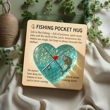 Fishing Heart Pocket Hug Card