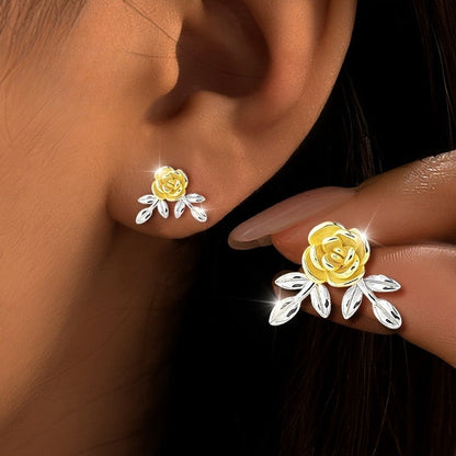 Rose Flower Stud Earrings