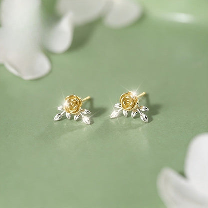Rose Flower Stud Earrings