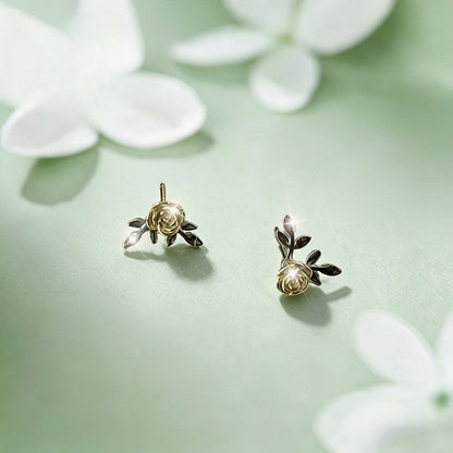 Rose Flower Stud Earrings