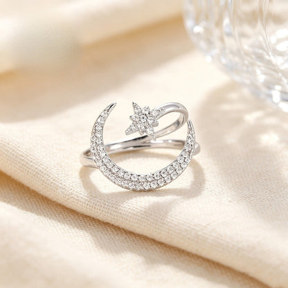Crescent Moon & Star Earring