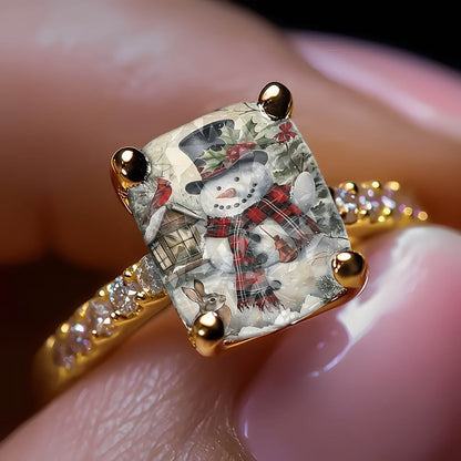 Snowman Square Ring