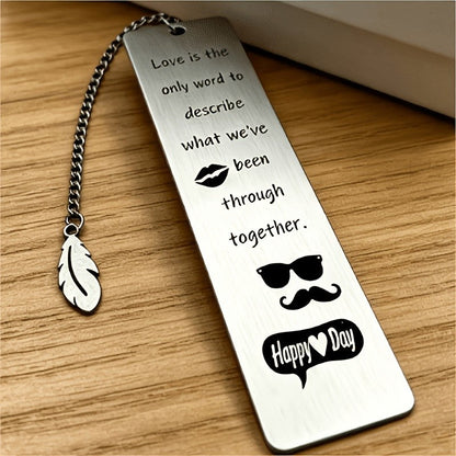 Love Quote Bookmark with Feather Chain