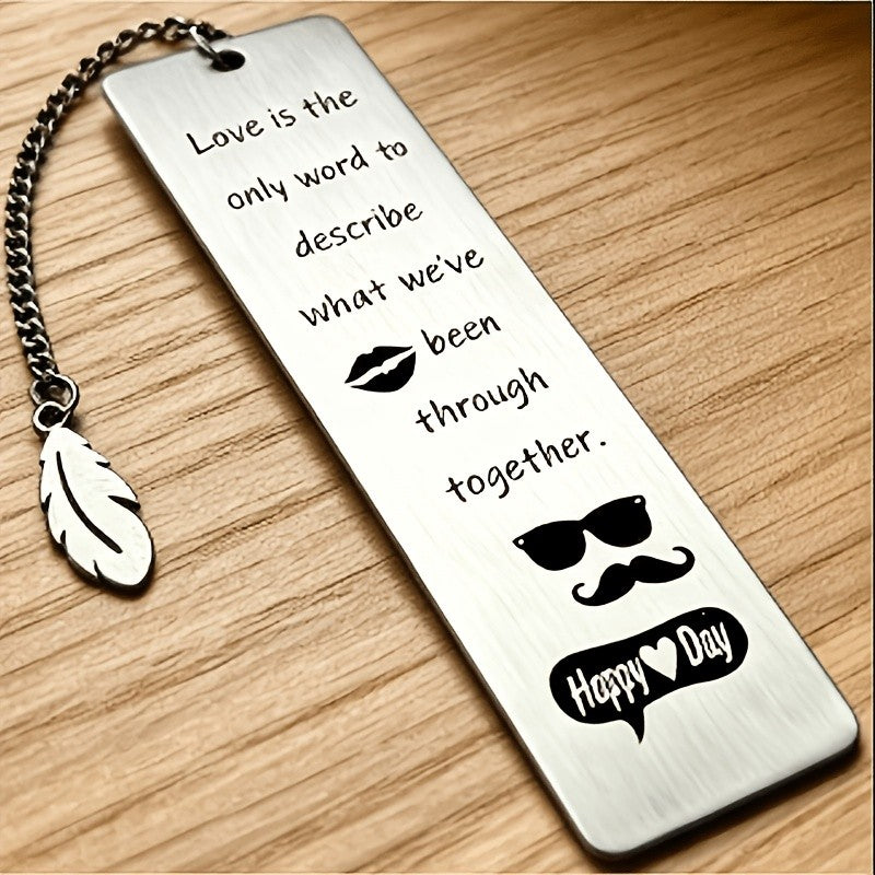 Love Quote Bookmark with Feather Chain