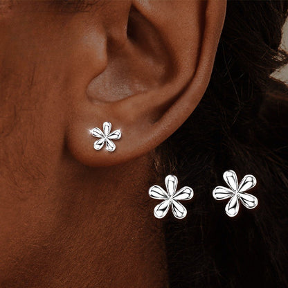 Polished Petal Stud Earrings
