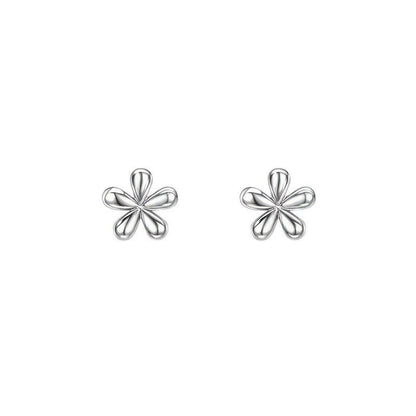 Polished Petal Stud Earrings