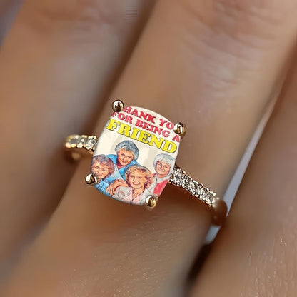Friendship Photo Square Ring