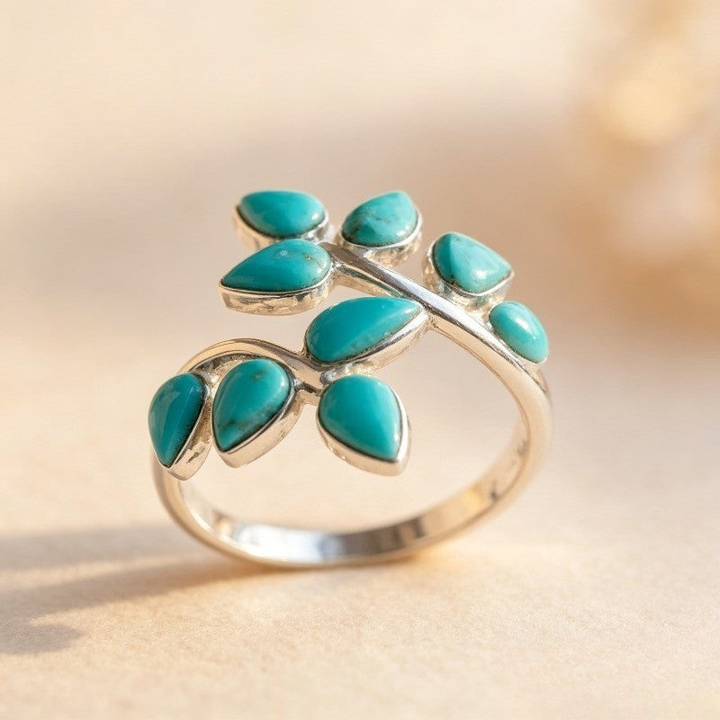 Turquoise Leaf Ring