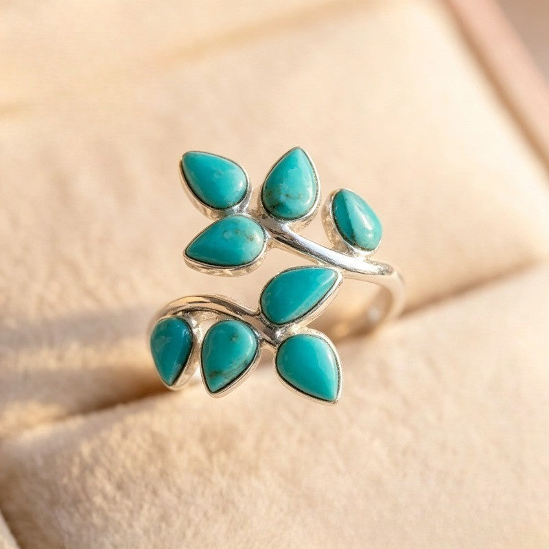 Turquoise Leaf Ring