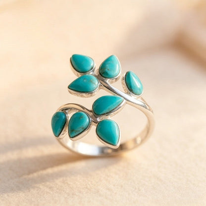 Turquoise Leaf Ring