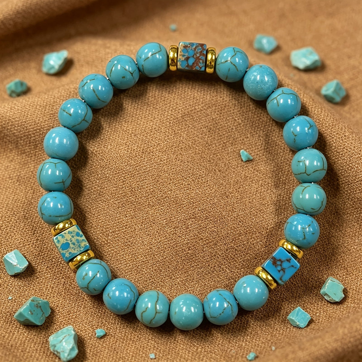 Turquoise Square Spacer Bracelet