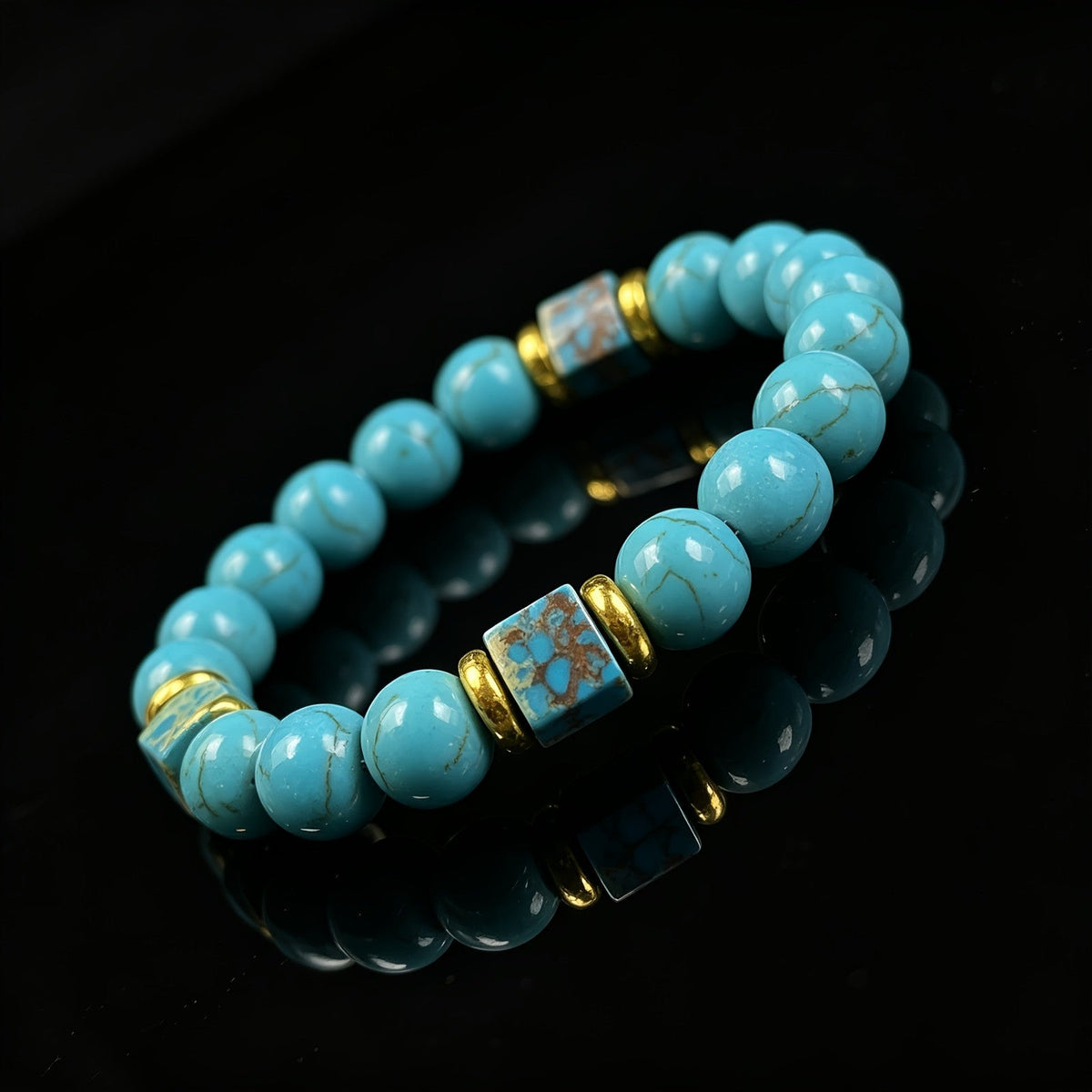 Turquoise Square Spacer Bracelet