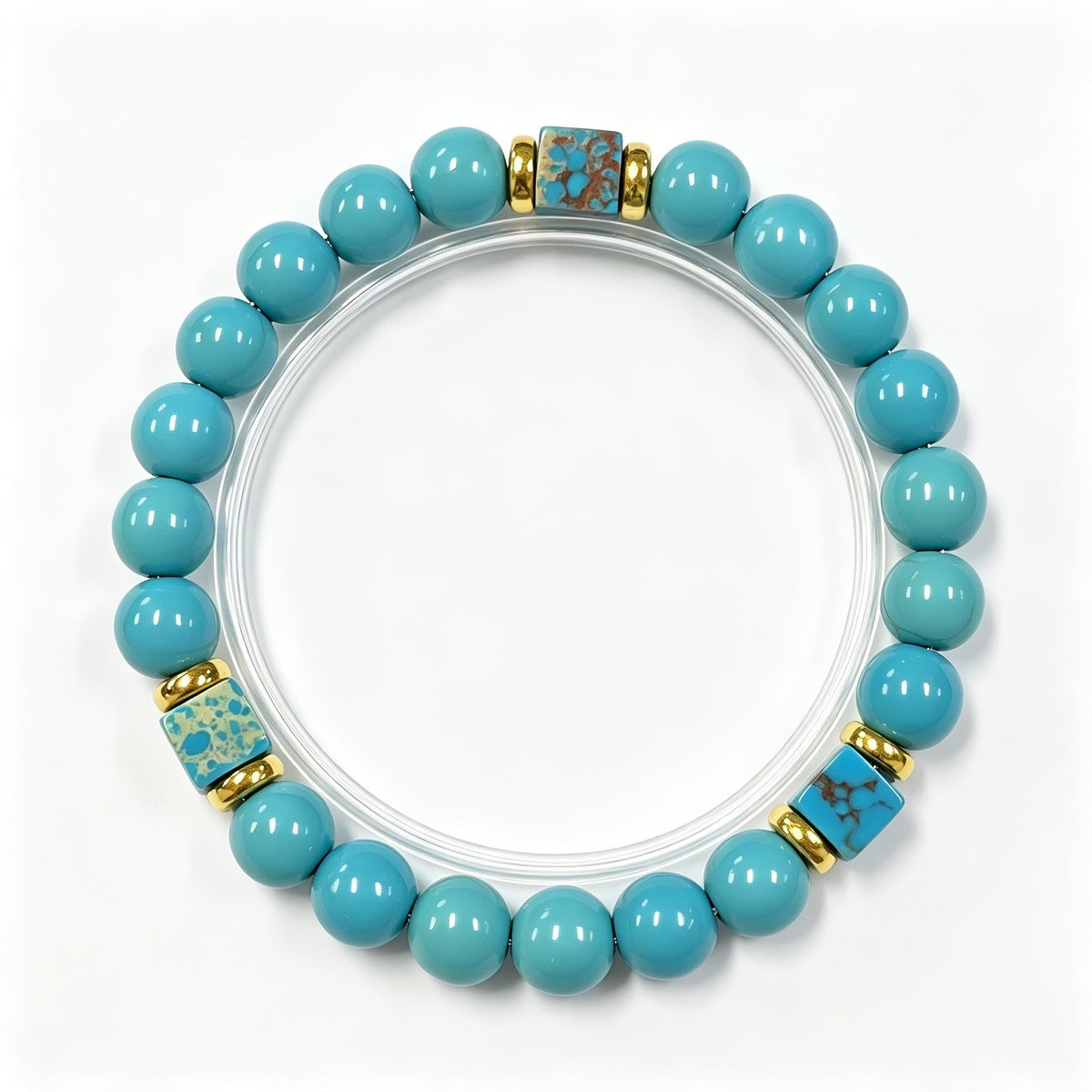 Turquoise Square Spacer Bracelet