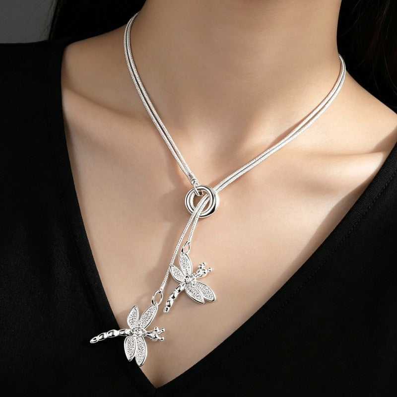 Double Dragonfly Y-Necklace