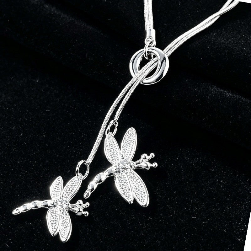 Double Dragonfly Y-Necklace