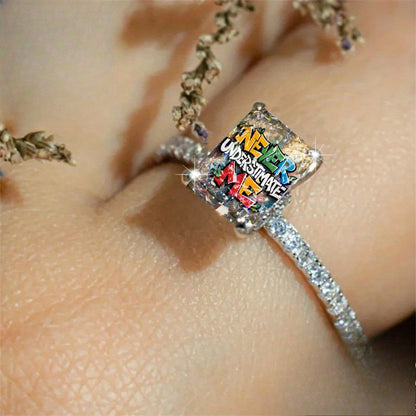 Never Underestimate Me Square Ring