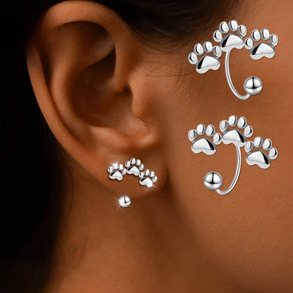 Paw Print Bead Ear Hook