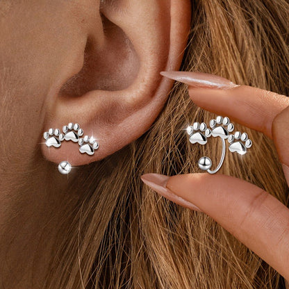 Paw Print Bead Ear Hook