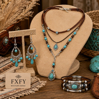 Turquoise Teardrop Jewelry Set