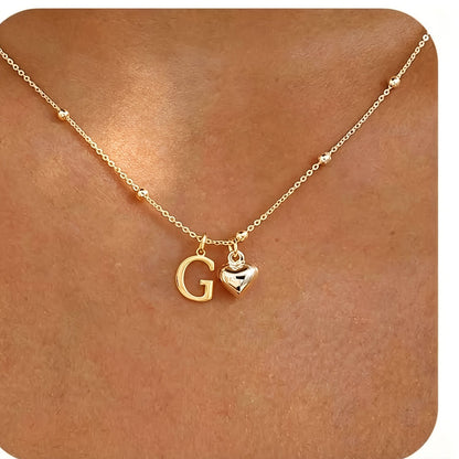 Initial Z Beaded Chain Necklace