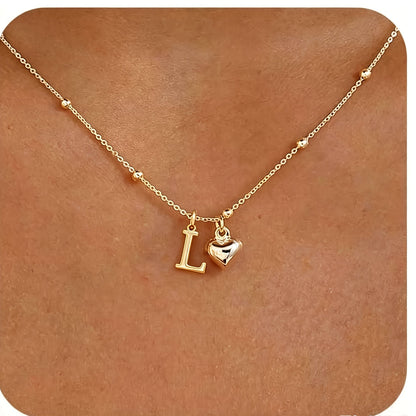 Initial Z Beaded Chain Necklace