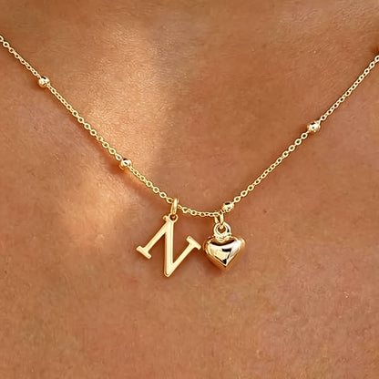 Initial Z Beaded Chain Necklace