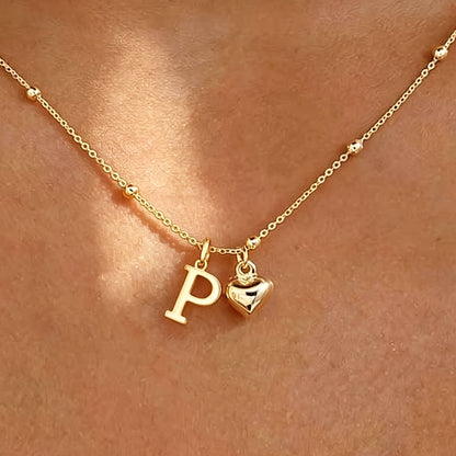 Initial Z Beaded Chain Necklace