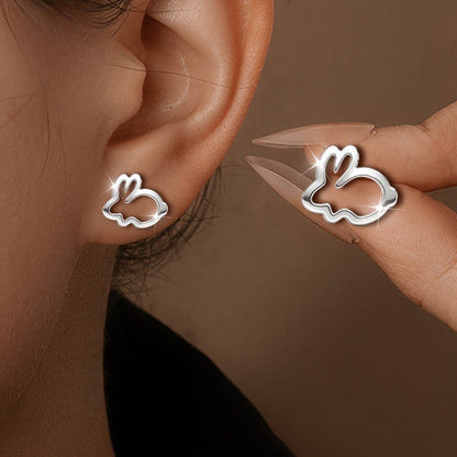 Bunny Outline Stud Earrings