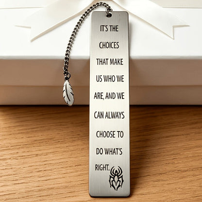 Spider Emblem Quote Bookmark