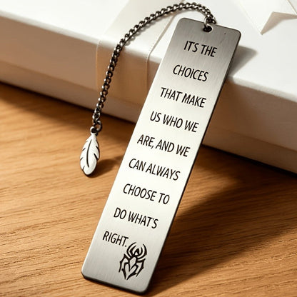 Spider Emblem Quote Bookmark