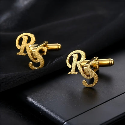 Frosted Double Initial Cufflinks