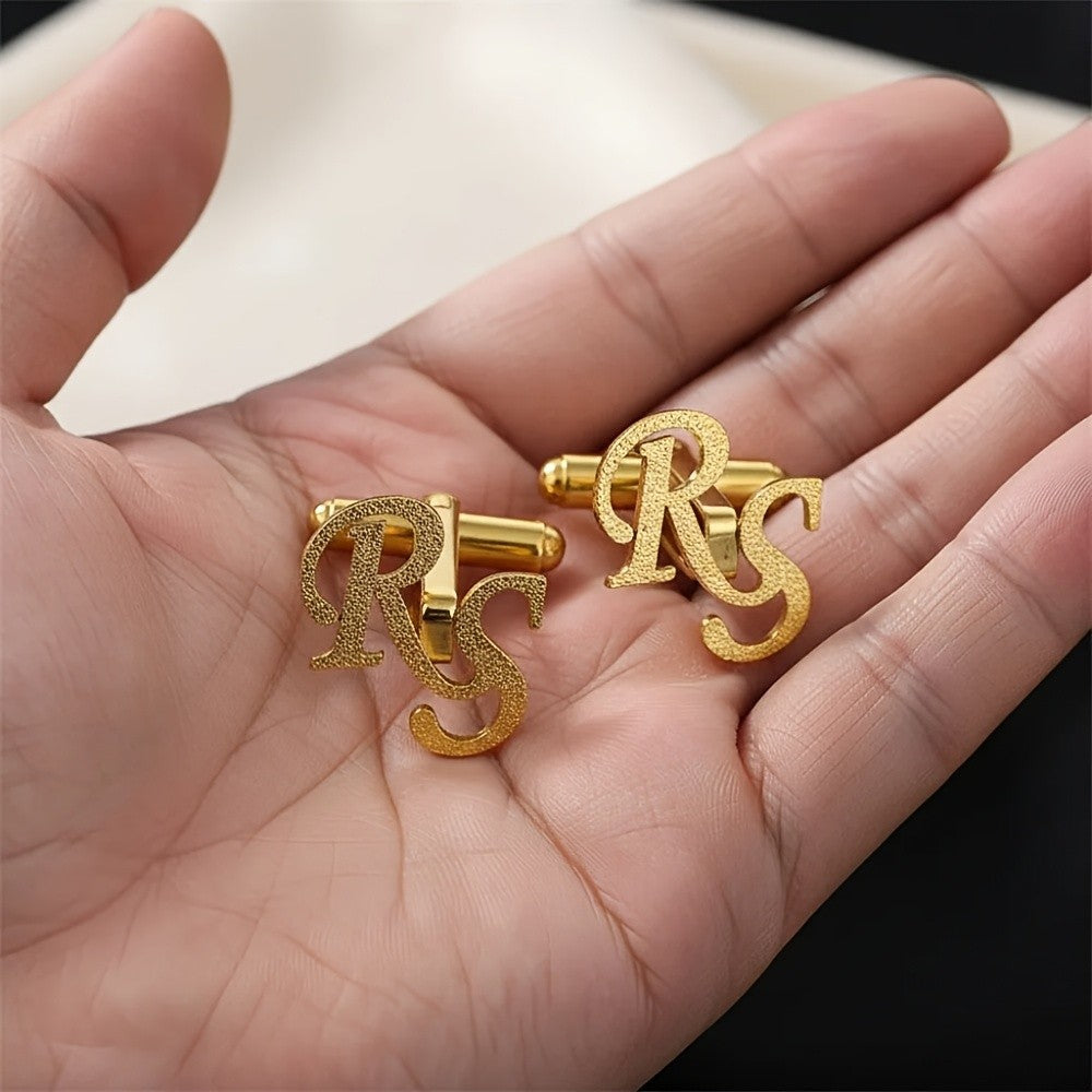 Frosted Double Initial Cufflinks