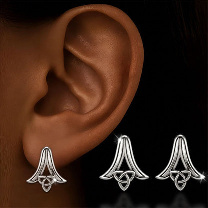 Celtic Knot Triangle Earrings