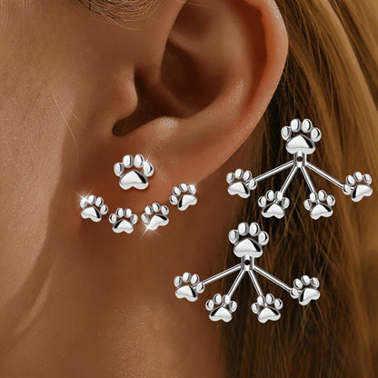 Paw Print Cluster Earrings