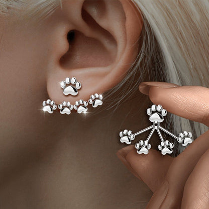 Paw Print Cluster Earrings
