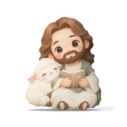 Shepherd & Lamb Shaped Pillow