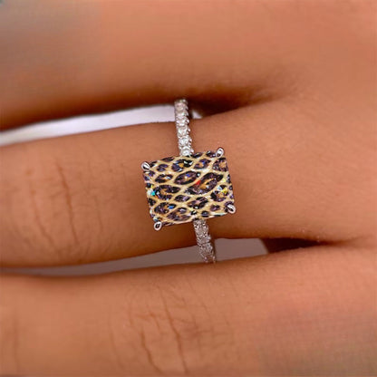 Leopard Print Square Ring