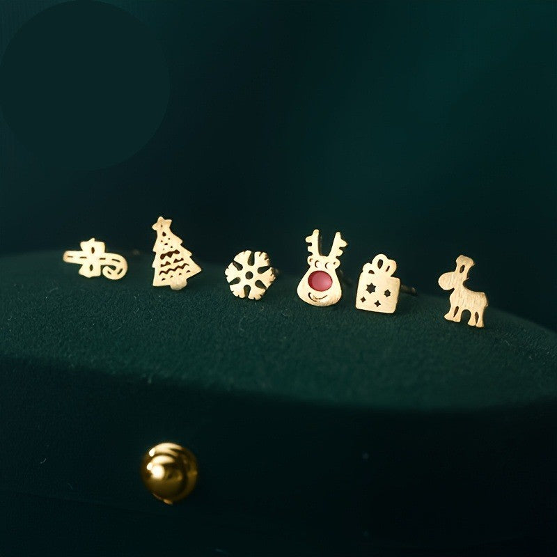 Christmas Charm Stud Earring Set