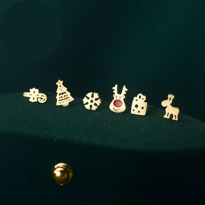 Christmas Charm Stud Earring Set