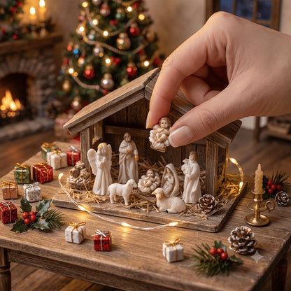 Miniature Nativity Scene Set